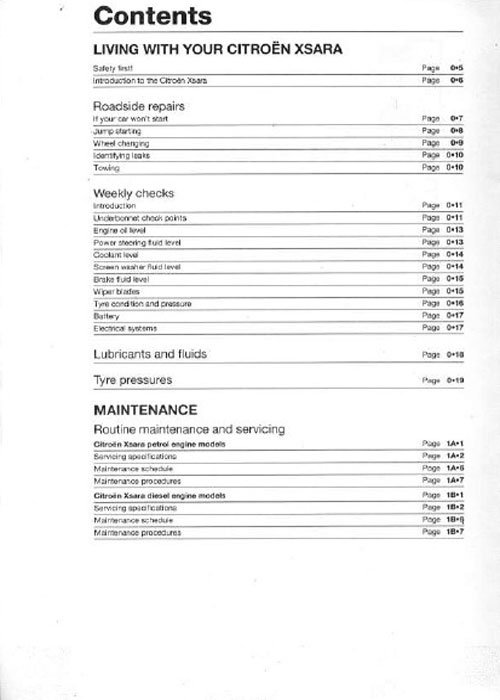 Citroen Xsara Haynes Manual 1997-00 1.4 1.6 1.8 Petrol 1.9 2.0 Diesel Workshop 