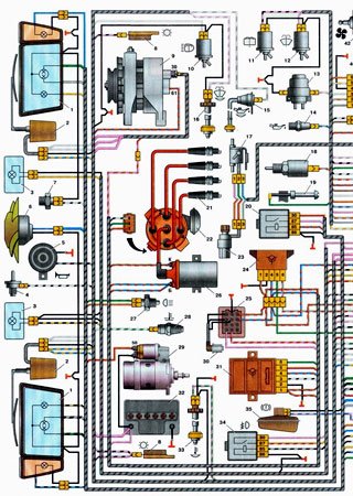 Electrical wiring diagrams for VAZ-21099 «LADA Samara» (LADA Forma, LADA Sagona, LADA Diva, LADA Sable)