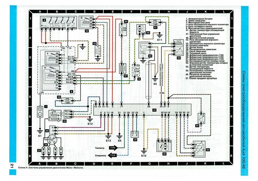 Electrical wiring diagrams for Audi 100 C4/4A Download Free C4 Corvette Wiring Harness Diagram avtobase.com