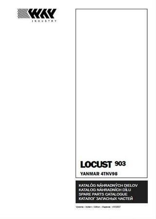 Catálogo de piezas de repuesto de minicargadora Locust 903 con motor Yanmar 4TNV98