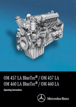 Manual de instrucciones de motores Mercedes-Benz OM457LA y OM460LA