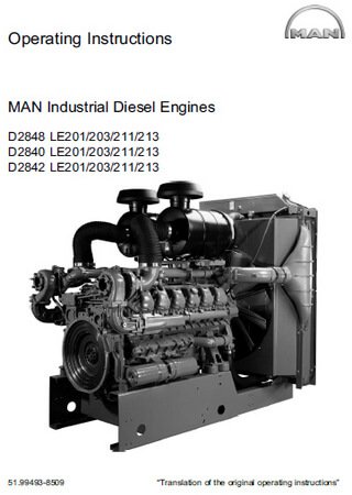 Operation and maintenance manual for engines MAN D2848, D2840, D2842