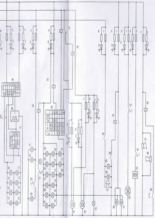 Electrical wiring diagram for bus Yutong ZK6737D