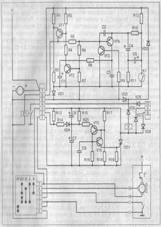 Electrical wiring diagrams for cars Moskvitch-2141, Moskvitch-21412, Moskvitch-412IE, Moskvitch-2140, IZh-21251, IZh-2715, IZh-2126