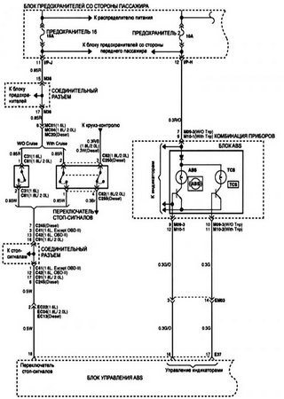 Electrical wiring diagrams for car Hyundai Elantra XD (Hyundai Elantra III, Hyundai Avante XD)