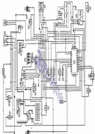 Electrical wiring diagrams for car Peugeot 405