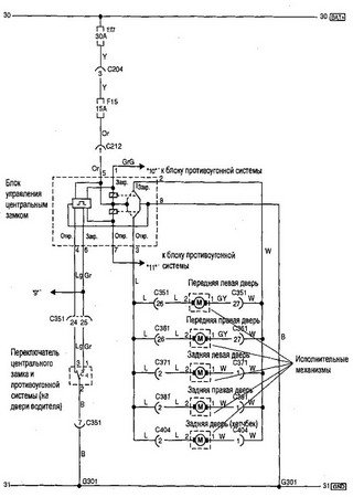 Electrical wiring diagrams for cars Daewoo Gentra, Daewoo Kalos (Chevrolet Aveo I)