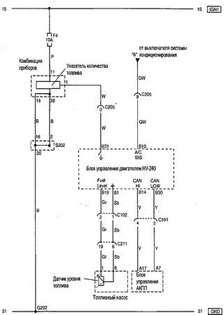 Electrical wiring diagrams for car Holden Barina TK (Holden Barina V, Chevrolet Aveo I)