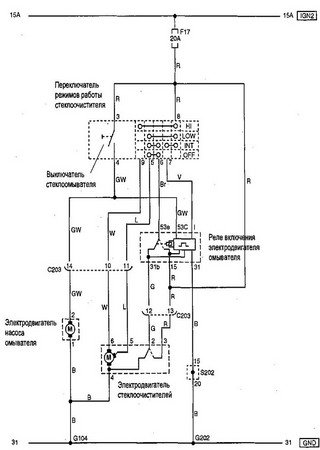 Electrical wiring diagrams for car ZAZ Vida (Chevrolet Aveo I)
