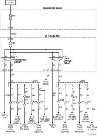 Electrical wiring diagrams for car Daewoo Winstorm (Chevrolet Captiva I)