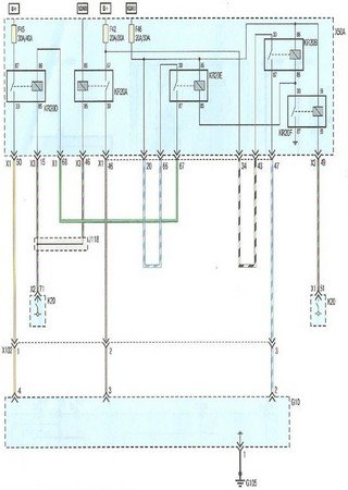 Diagramas (esquemas) eléctricos de coche Daewoo Lacetti Premiere (Chevrolet Cruze I)
