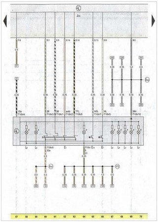 Electrical wiring diagrams for car Volkswagen Golf 1K (Volkswagen Rabbit II, Volkswagen Golf V)