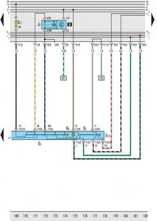 Electrical wiring diagrams for car Ford Galaxy V191 (Ford Galaxy I, Volkswagen Sharan I)