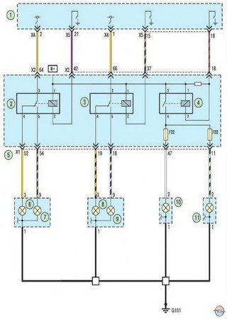Electrical wiring diagrams for car Vauxhall Astra VI (Opel Astra J)