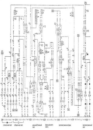 Electrical wiring diagrams for car Holden Frontera UT (Holden Frontera I, Isuzu MU I)