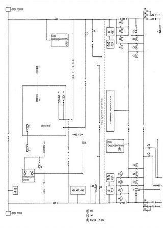 Electrical wiring diagrams for car Opel Frontera A (Isuzu MU I)