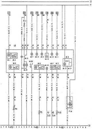 Electrical wiring diagrams for car Passport Optima (Opel Kadett E)