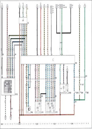 Electrical wiring diagrams for car Opel Omega B2 (Opel Omega B2 Caravan)
